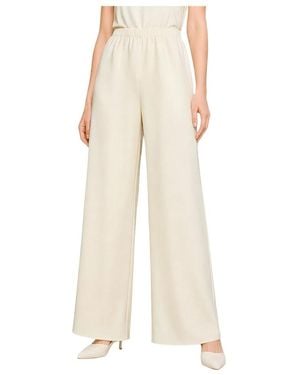 Kocca Broeken ,Mouwloze Jumpsuit Met Wijde Pijpen - Naturel