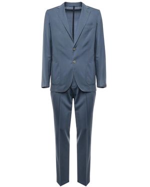 Santaniello Single Breasted Suits - Blue