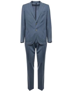 Santaniello Single Breasted Suits - Blue