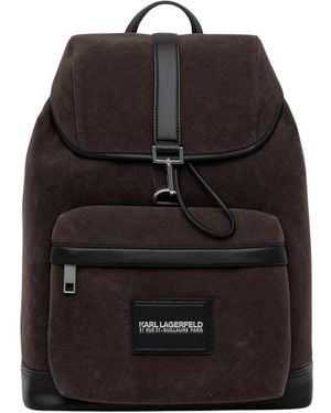KARL LAGERFELD K-Traveller Kunstleder-Rucksack - Schwarz