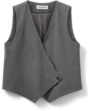 Sofie Schnoor Jassen ,Grijs ,Leer Vests