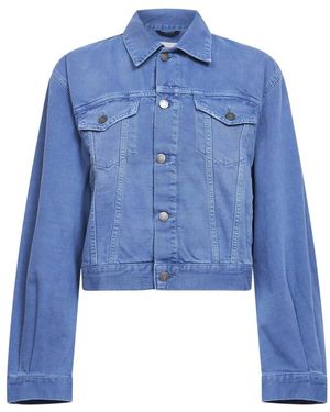 Haikure Cropped Denim Jacket - Blauw