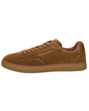 Tommy Hilfiger Schoenen ,Bruin ,Suède Lo Lux Suede Sneaker