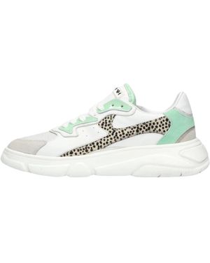 H.i.p. Schoenen ,Veelkleurig ,Leer Witte Lage Sneaker H1096L - Meerkleurig