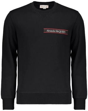McQueen Schwarzer Lässiger Pullover Mit Logo