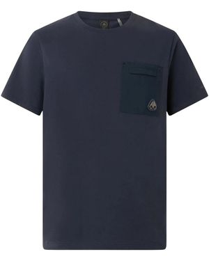 Moose Knuckles Tops ,Blauw ,T-Shirts