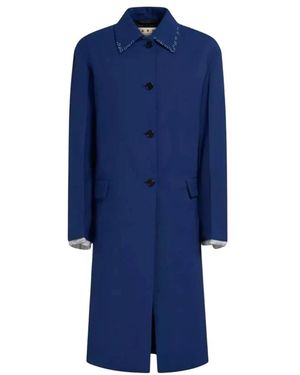 Marni Single-Breasted Coats - Blue
