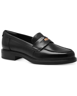 Tamaris Klassische Pennyloafer Aus Leder - Schwarz