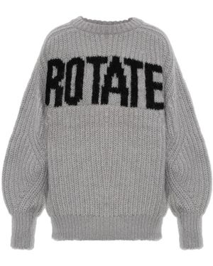ROTATE BIRGER CHRISTENSEN Round-Neck Knitwear - Grijs