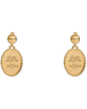 Celine Accessoires ,Geel ,Triomphe Hanger - Metallic