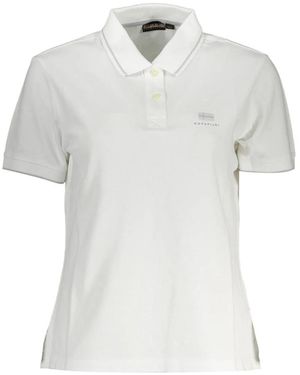 Napapijri Witte Polo Korte Mouwen Vrouwen