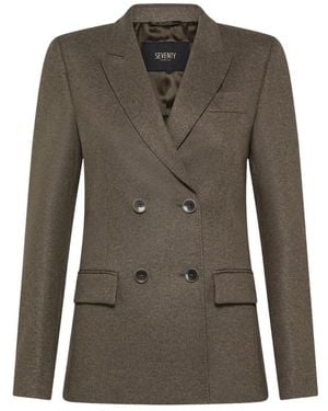 Seventy Moderne Doppelreiher-Flanelljacke - Grün
