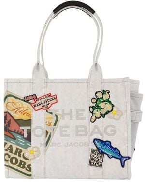 Marc Jacobs Tassen ,Veelkleurig ,Katoen The Large Tote - Wit