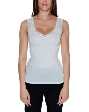 Vero Moda Nu 20% Korting: Kanten Top Vmrosa Sl Top Jrs Noos - Wit