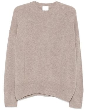 Allude Round-Neck Knitwear - Marrón