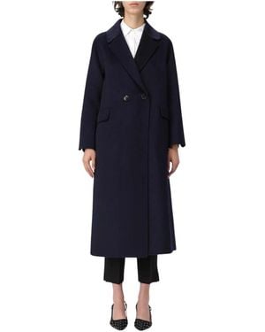 Hanita Double-Breasted Coats - Blauw