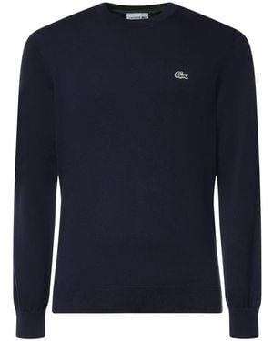 Lacoste Trui Met Ronde Hals Van Katoen - Blauw