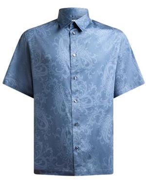 Etro Short Sleeve Shirts - Blue