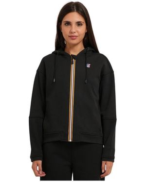 K-Way Hoodies & Sweatvesten ,Zwart ,Katoen Lara Poly Cotton Fleece