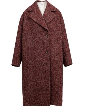 REMAIN Birger Christensen Jassen ,Rood ,Leer Cosma Single-Breasted Coat