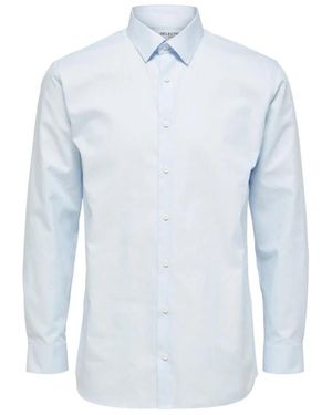 SELECTED Overhemden ,Blauw ,Katoen Slhregethan Shirt Ls Classic B Noos