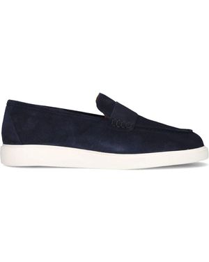 Stefano Lauran Herren Slip-On Schuhe Blau