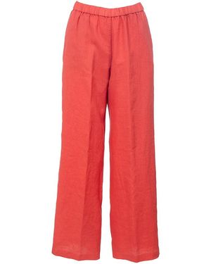 Aspesi Broeken ,Oranje ,Linnen Linnen Broek - Rood