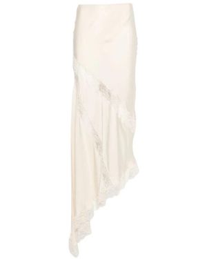 ANDAMANE Rosetta Asymmetrische Midirok - Wit