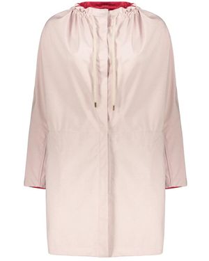 Moorer Jassen ,Wol Omkeerbare Wollen Jas Met Jacquard Intarsia - Roze