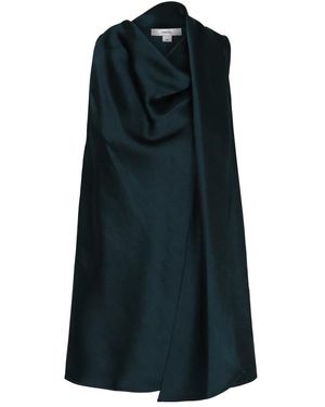 Vince Satin Top With Scarf - Blue