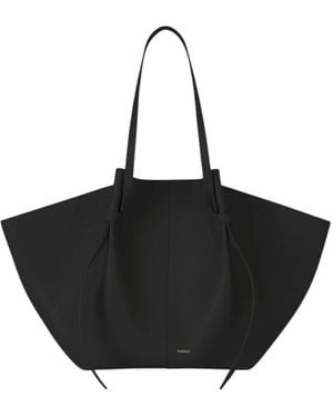 Yuzefi Tassen ,Zwart ,Leer Xl Mochi Pebble Grain Leather