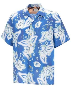 Paul Smith Short Sleeve Shirts - Blue