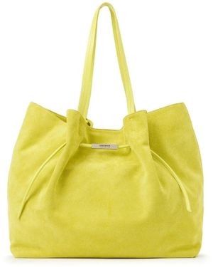 Iceberg Maxi shopper tasche aus schwarzem wildleder - Gelb