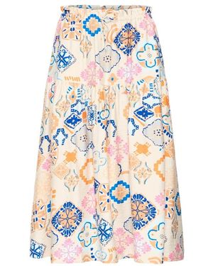 Ichi Rokken ,Veelkleurig ,Midi Rok - Blauw