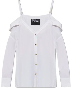 Versace Jeans Couture Schulterfreies Shirt - Blau