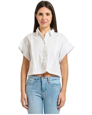 iBlues Overhemden ,Wit ,Katoen Cropped Shirt