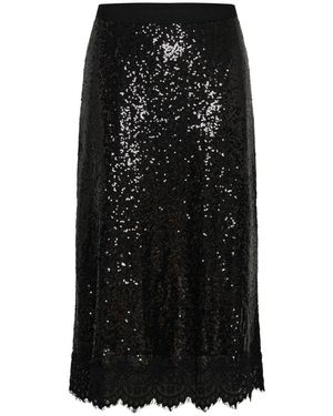 Cream Rokken ,Zwart ,Midi Rok
