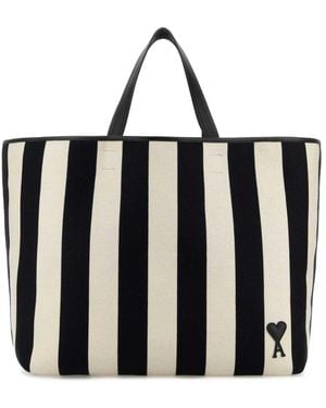Ami Paris Shopping Bags - Black