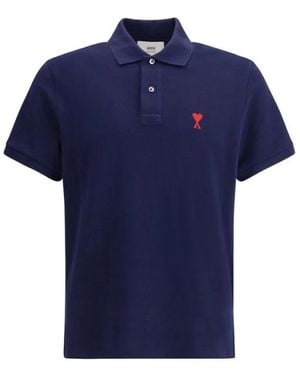 Ami Paris Polo Shirts - Blue