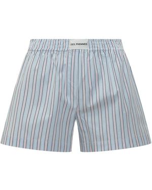 Des Phemmes Cotton Boxer Shorts - Blauw