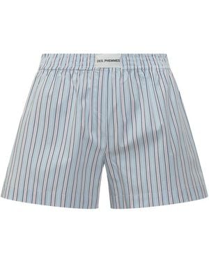 Des Phemmes Cotton Boxer Shorts - Blauw