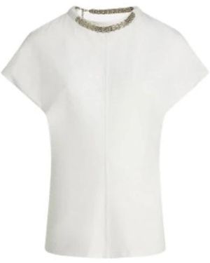 Circus Hotel T-Shirt Met Afneembare Juwelen Ketting - Wit