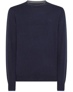 Sun 68 Round-Neck Knitwear - Blue