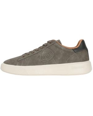 Blauer Sneaker Van Suède - Bruin