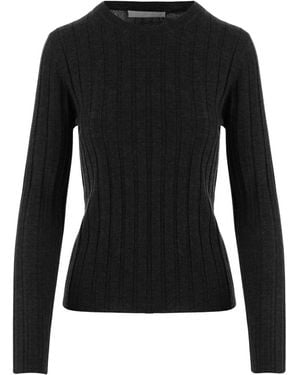 Allude Round-Neck Knitwear - Negro