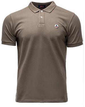 J.O.T.T Tops ,Groen ,Katoen Polo Shirt Ss 23Mpol 10-255 - Grijs