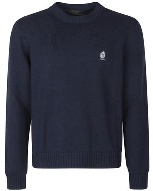 Prada Round-Neck Knitwear - Azul