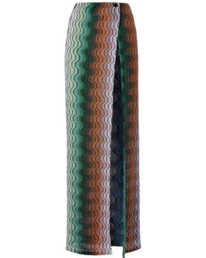 Missoni Rokken ,Veelkleurig ,Maxi Rok - Groen