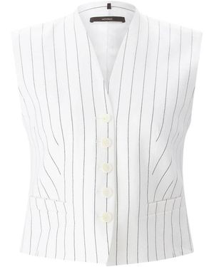 Windsor. Jassen ,Wit ,Leer Klassiek Pinstripe Vest