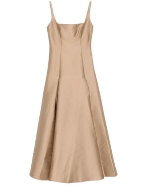 Roland Mouret Taftkleid Mit Eckigem Ausschnitt - Natur